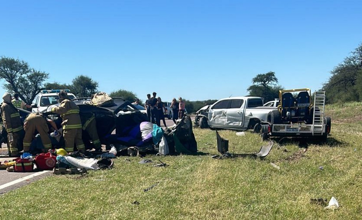 Fuerte choque en la Ruta 35: una mujer y dos niños hospitalizados